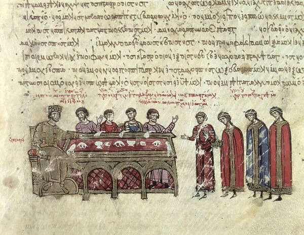 MMS Vitr. 26-7 Predictions about the emperor Michael II (820-829) from Chapter III of the Madrid Skylitzes (vellum)