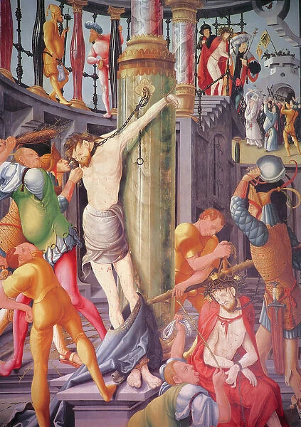The Mocking of Christ, from the Herrenberg Altarpiece, 1521 (oil on panel)