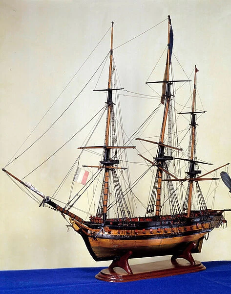 Model of the fregate 'La Saale'which led Napoleon I (1769-1821