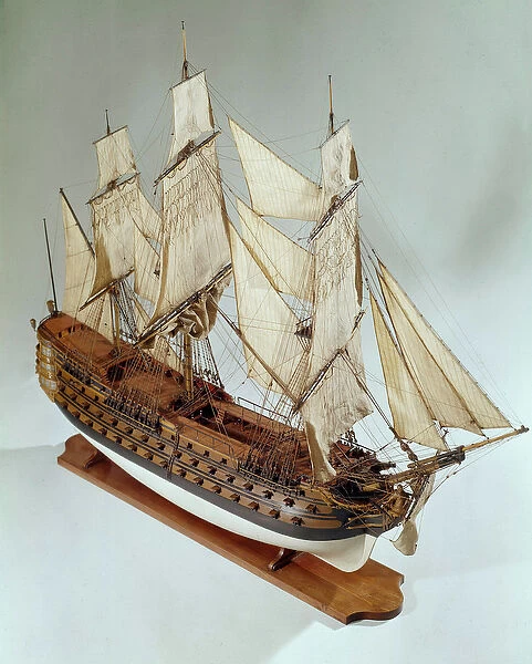 Model of the Royal Louis (Royal-Louis), fregate of the French navy