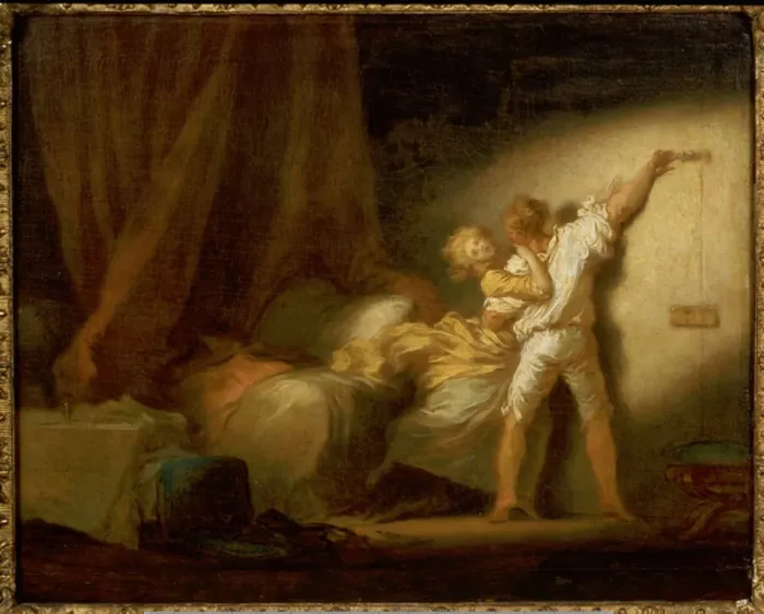 Framed Print : Modello version of The Bolt (oil on panel)
