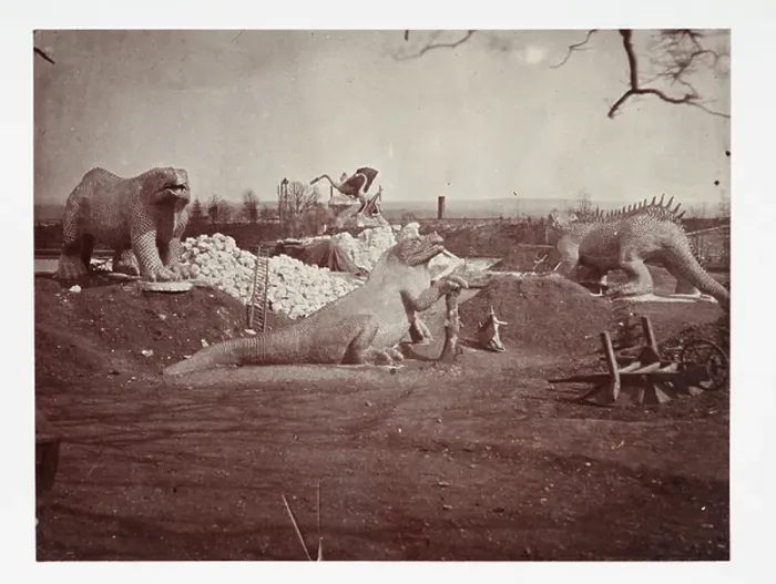 Framed Print : Models of Extinct Animals Framed Print : Models of Extinct Animals
