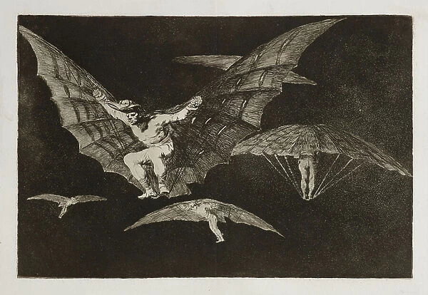 Modo de volar (A way of flying), 1864 (etching, aquatint, drypoint & burnishing)