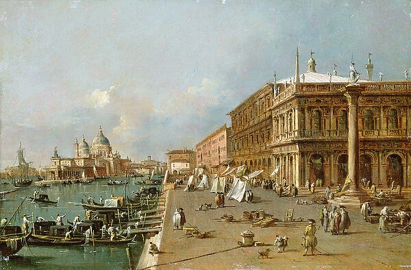 The Molo, Venice with the Libreria, the Punta della Dogana and Santa Maria della Salute