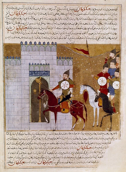 Mongols besieging a Persian miniature fortress taken from '