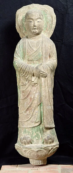 Monk, from Dunhuang, Gansu Province (stone)