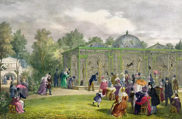 The Monkey House at the Zoological Gardens, Regents Park, engraved and pub
