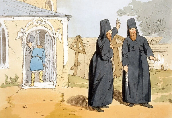 Monks, c. 1804 (colour litho)