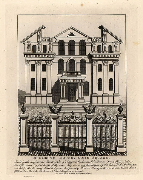 Monmouth House, Soho Square, demolished 1773