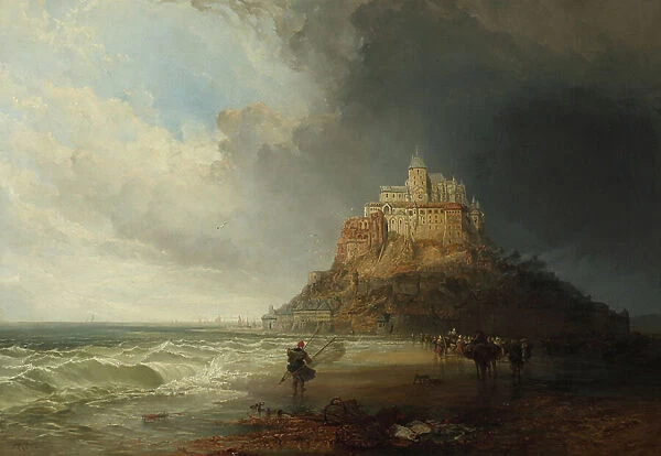 Mont St Michel, 1854 (oil on canvas)