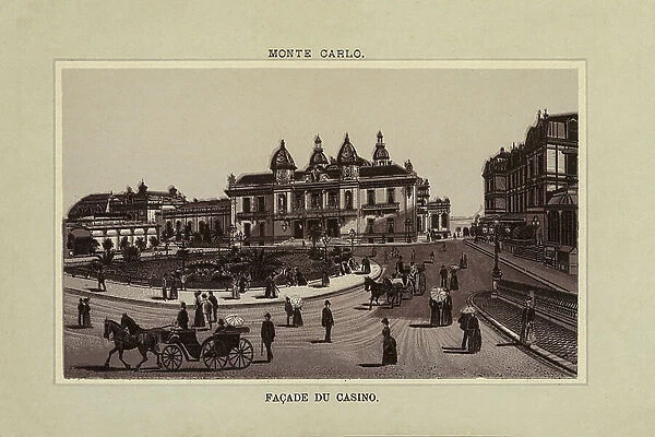 Monte Carlo, Facade du Casino (litho)