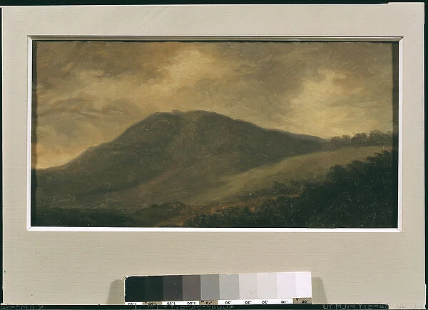 Monte Cavo, near Nemi (oil on card)