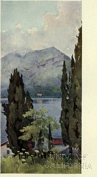 Monte Crocione, Lago di Como, Illustration from The Italian lakes by Richard Bagot, 1912 (colour litho)