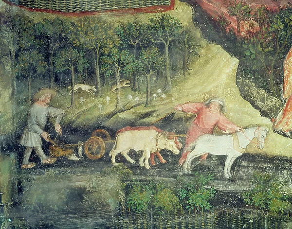 Month of April (fresco) (detail of 75564)