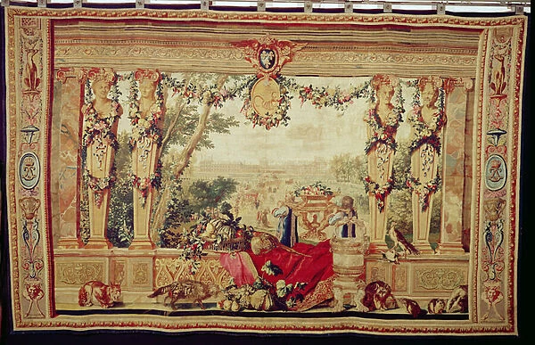 The Month of October  /  Chateau of the Tuileries, from the series of tapestries