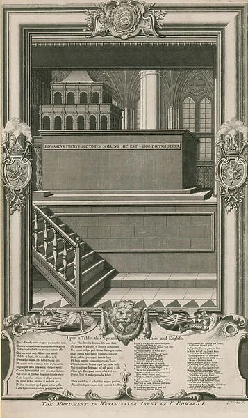 The monument of King Edward I (engraving)