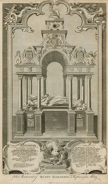 The monument of Queen Elizabeth (engraving)
