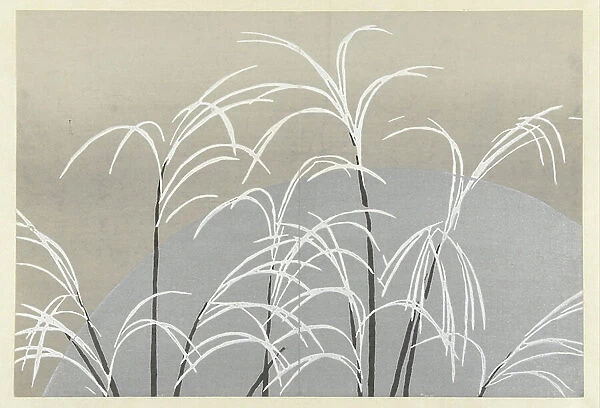 Moon and grass, 1909 (colour woodcut)
