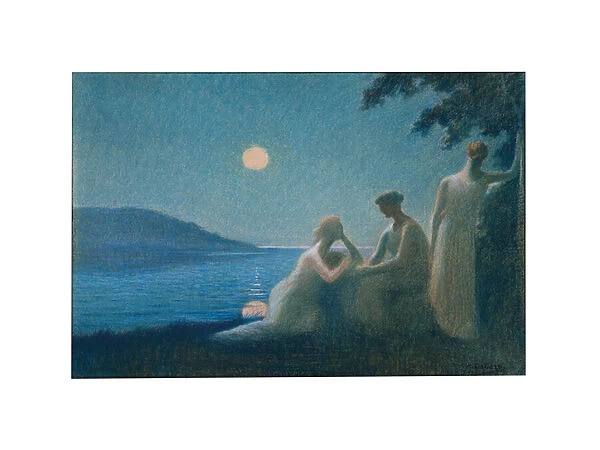 Under a Moonbeam, c. 1895 (pastel on paper)
