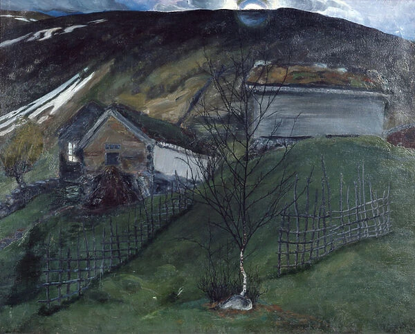Moonlight. 7111016 Moonlight by Astrup, Nikolai (1880-1928); Private Collection; Photo © O