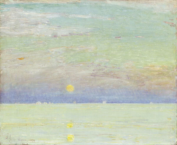 Moonrise at Sunset, Cape Ann, 1892 (oil on canvas)