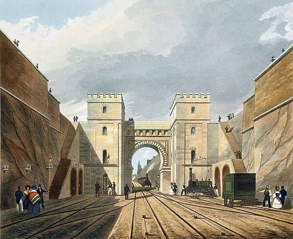 Moorish Arch, Looking from the Tunnel, plate 10 from