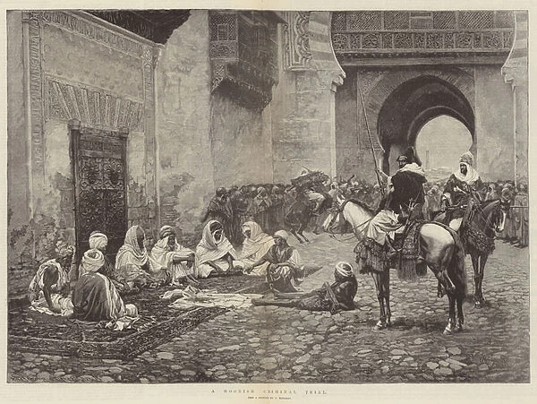 A Moorish Criminal Trial (engraving)