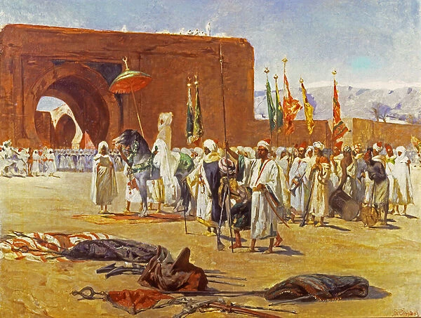 Moorish Procession (oil on canvas)