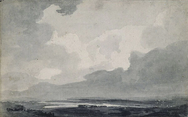 Moorland View, c. 1800 (grey washes on paper)