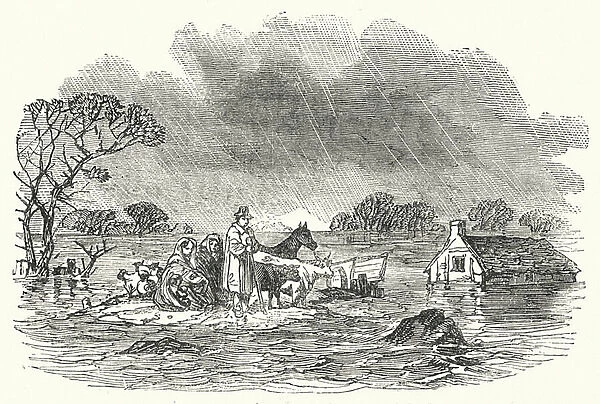 The Morayshire floods (engraving)