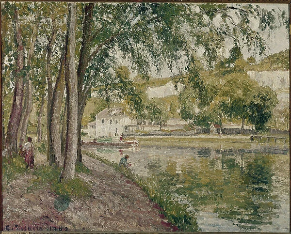 Moret, the Loing Canal: the path to Saint Mammes. (oil on canvas, 1902)