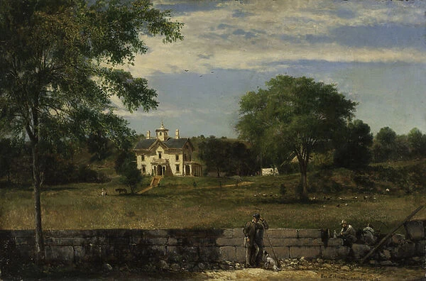 Morning Effect, Medford, Massachusetts, 1861 (oil on canvas)