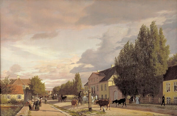 Morning View of Osterbro, 1836 (oil on canvas)