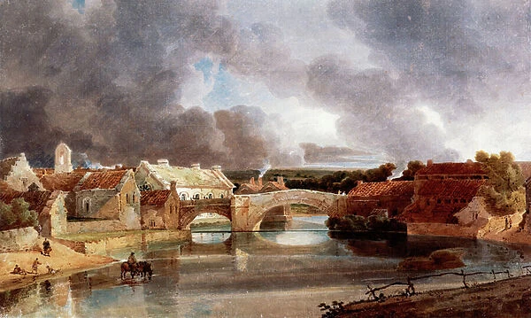Morpeth Bridge, about 1802 (Ink and watercolour)