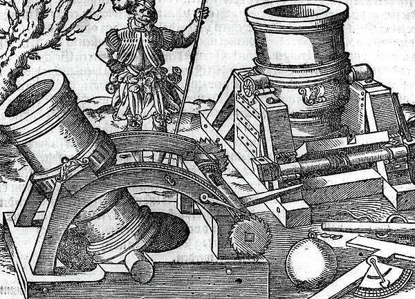 Mortar Cannon, illustration from the Kriegbuch, 1575 (engraving)