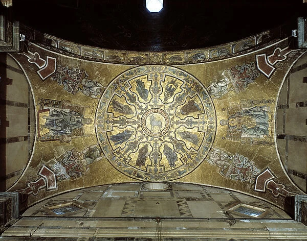 Mosaics of the vault of the Scarsella, after 1202