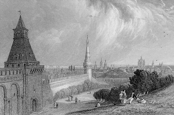 Moscow from the Esplanade of the Kremlin, engraved by J. T. Willmore (engraving)