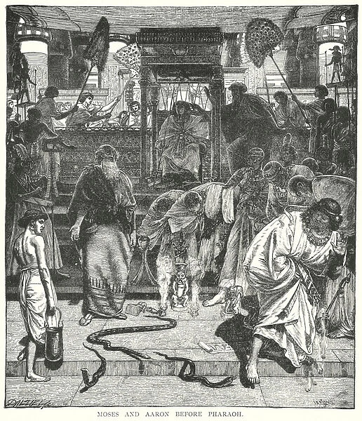 Moses and Aaron before Pharaoh (engraving)