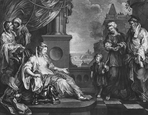 Moses brought to Pharoahs Daughter, c. 1752 (engraving)