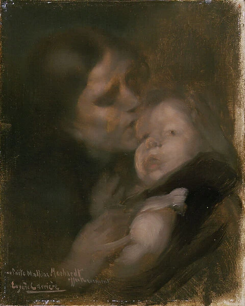 Mother and Child (oil on canvas)
