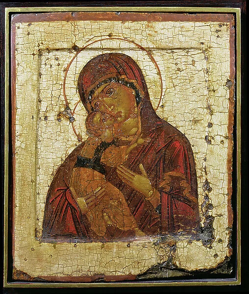 The Mother of God of Vladimir, Russian icon, Pskov School, late 15th century (tempera on panel)