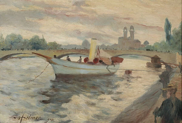 Motif from the Seine, 1894 (oil on paper mounted on board)