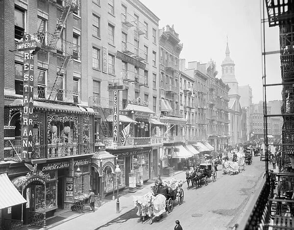 Mott Street, Chinatown, New York, c. 1905 (b  /  w photo)