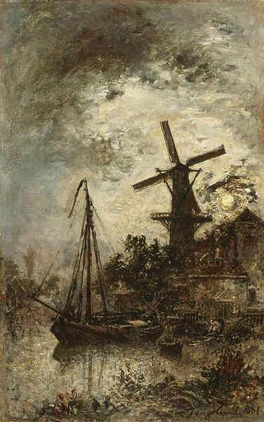 Moulin au Bord de la Vilet, 1881 (oil on canvas)