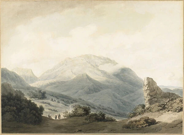 Mount Parnassus from the Road Between Livadia and Delphi, c. 1790 (w  /  c on paper)