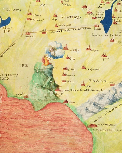 Mount Sinai and the Red Sea, from an Atlas of the World in 33 Maps, Venice, 1st September 1553
