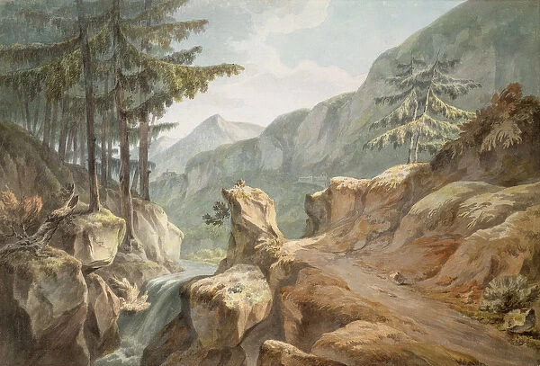 Mount Splugen, Swiss-Italian Border, 1781 (w  /  c on paper)