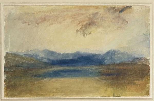 A Mountainous Landscape with a Lake, c. 1820s (w  /  c)