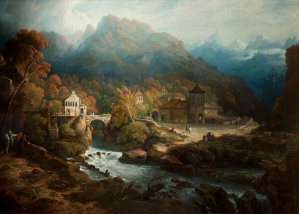The Mountains of Vietri (oil on canvas)