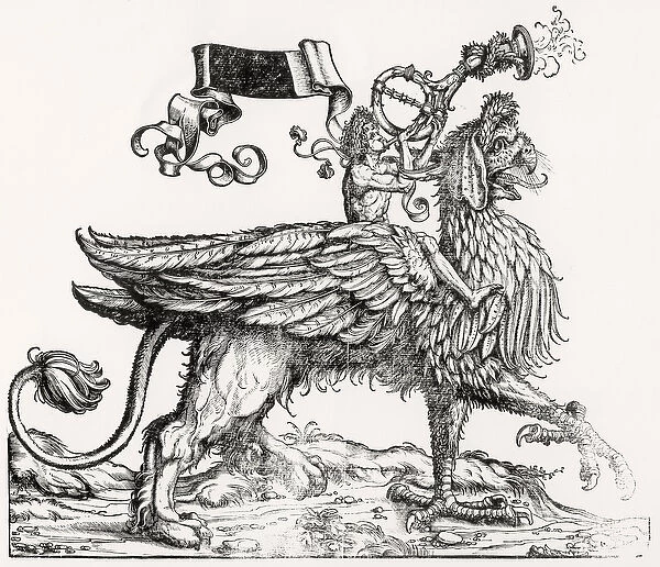A Mounted Griffin, from Maximilians Triumphal Procession, c